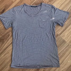 Brandy Melville Striped Burgundy Tee